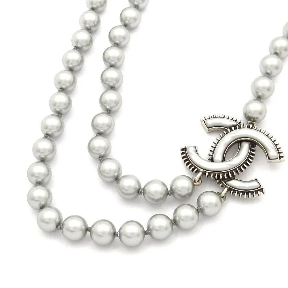 Chanel Coco Necklace ABE563 Faux Pearl Hardware